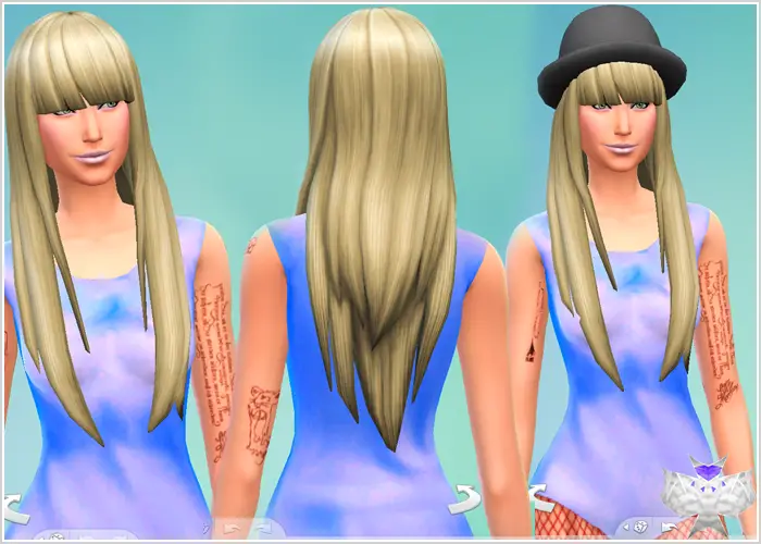 Sims 4 Hairs ~ David Sims: Super Long Hair with Bangs hairstyle