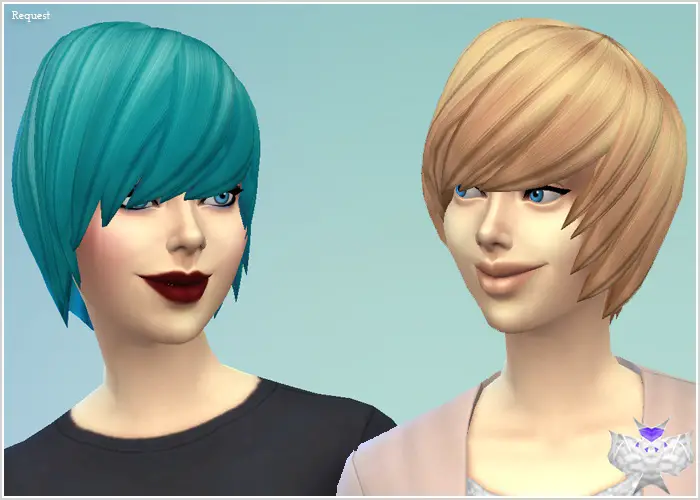 Sims 4 Hairs David Sims Emo Hairstyle For Female
