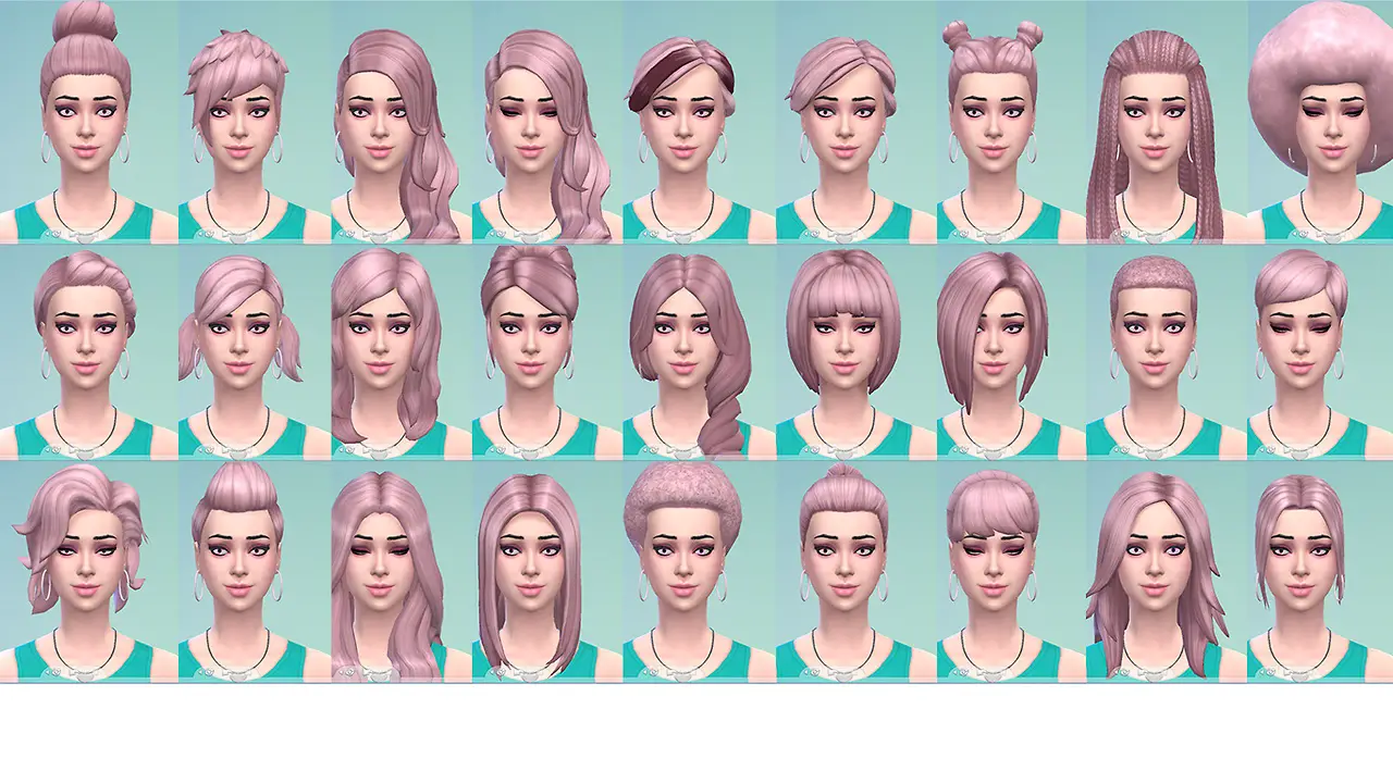 Sims 4 Hairs Stars Sugary Pixels Pastel Pink Hairstyle
