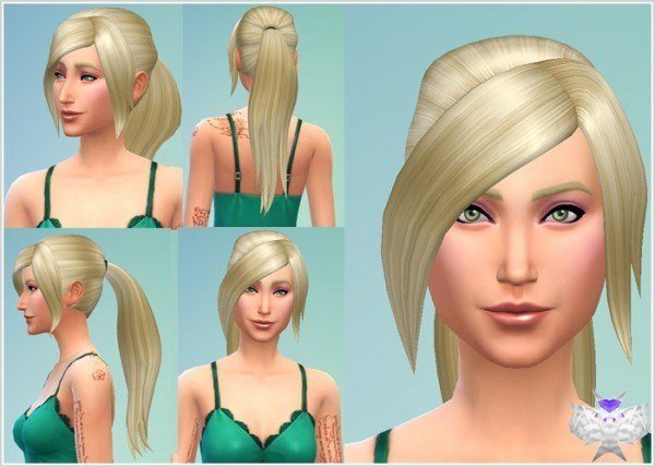 Sims 4 Hairs David Sims Long Ponytail Hairstyle