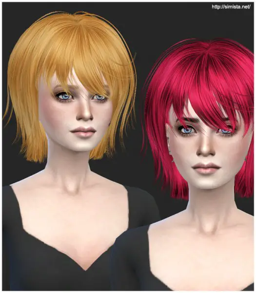 Sims 4 Hairs Simista David Orange Nami Hairstyle Retexture