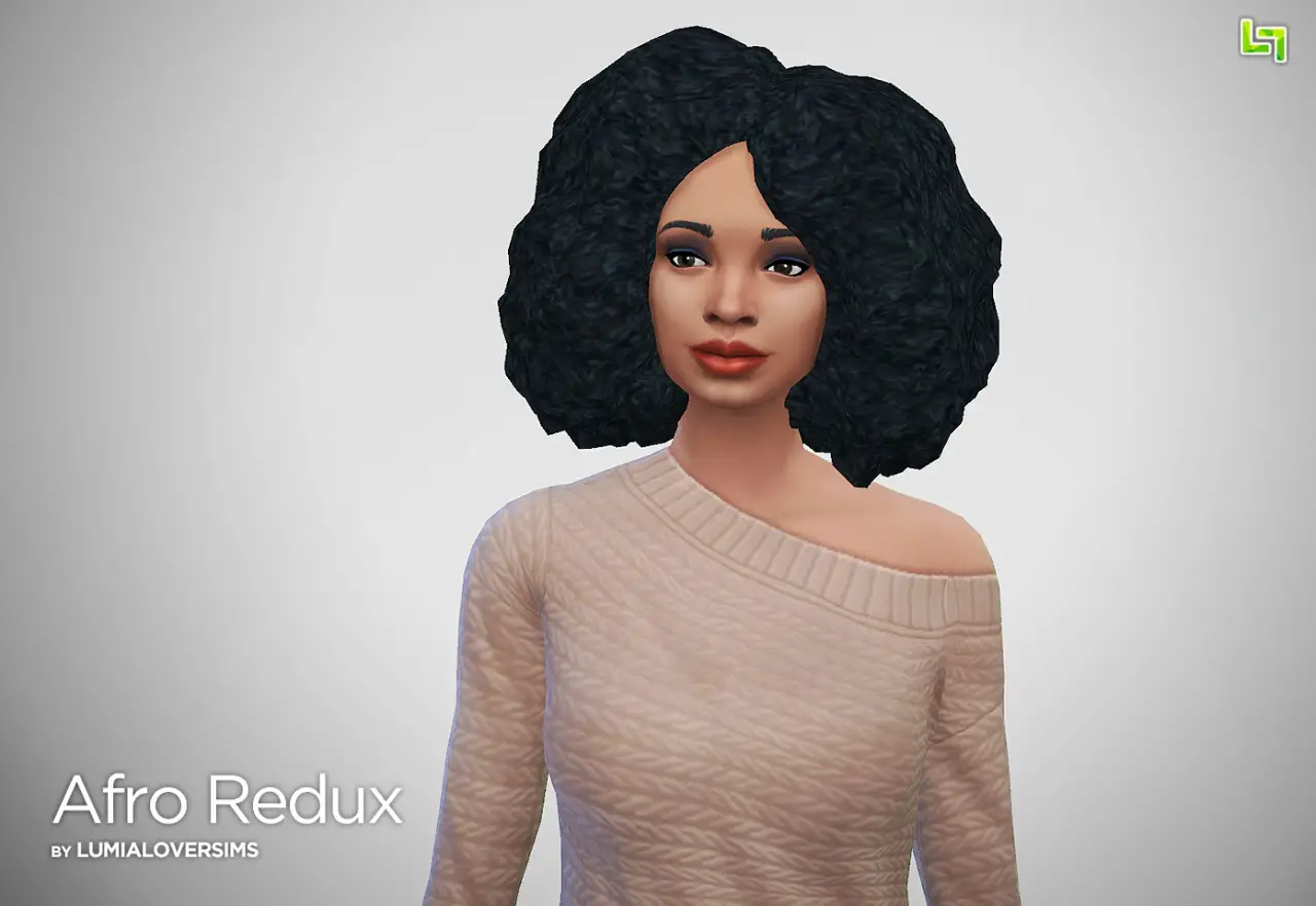 Sims 4 Hairs ~ Lumia Lover Sims: Afro hairstyle retextured in 6 colors