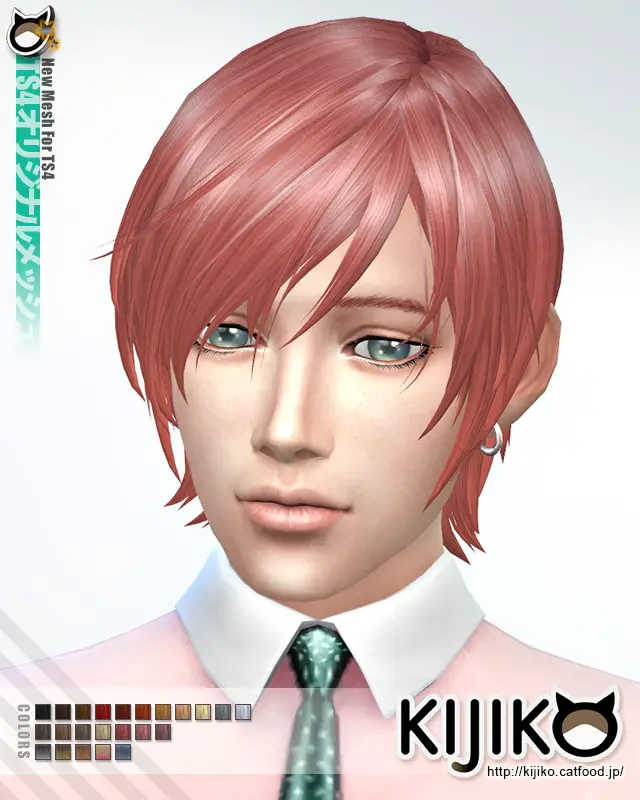 Sims 4 Kijiko Hair Pink And Fluffy Hair F Ts4 Edition At Kijiko Sims