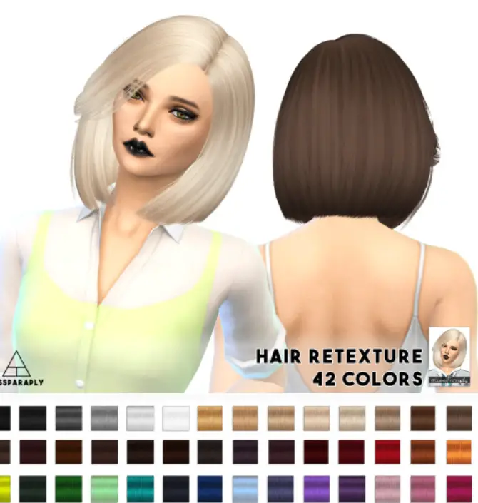 Sims 4 Hairs Miss Paraply Nightcrawler Moonlight Hairstyle Retextured