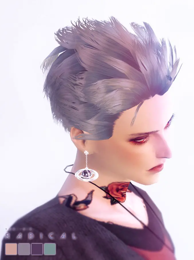 Sims 4 Hairs Tok Sik Alpha Hairstyle