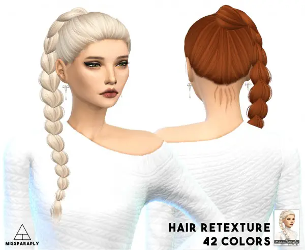 Sims 4 Hairs Miss Paraply Alesso`s Angels Hairstyle Retextured