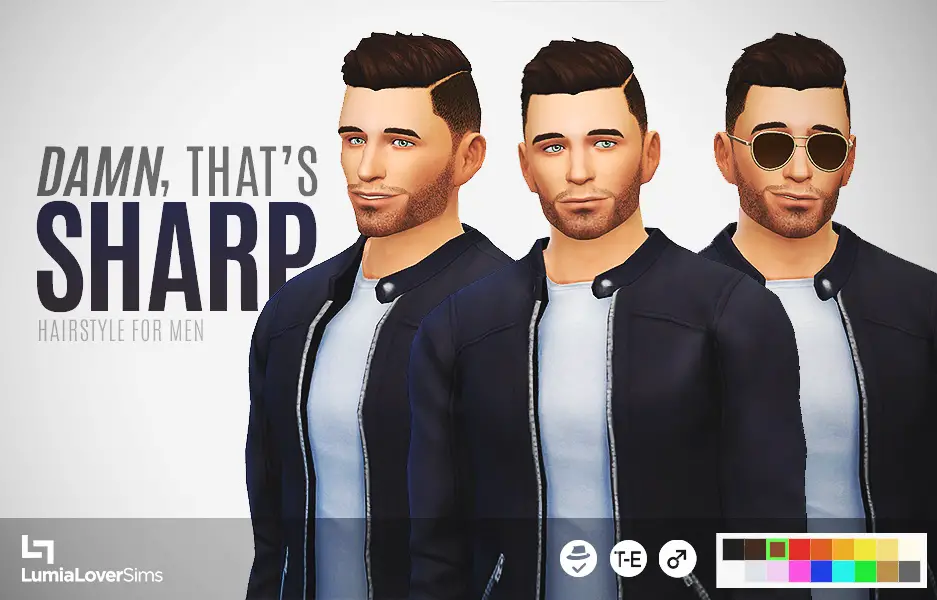 Sims 4 Hairs ~ Lumia Lover Sims: Combed-over slicked hairstyle