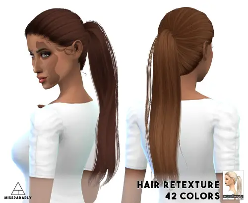 Sims 4 Hairs Miss Paraply Hairstyle Retextured 24 Col