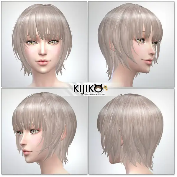 Sims 4 Hairs Kijiko Sims Bob With Straight Bangs For Her