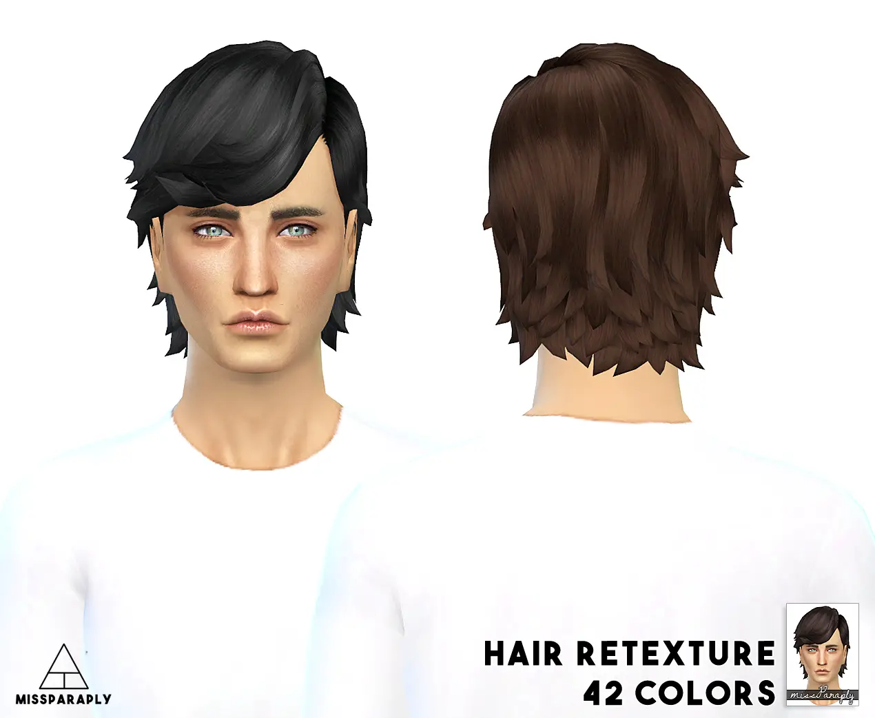 Sims 4 Hairs Miss Paraply Long Ear Tucked Hairstyle