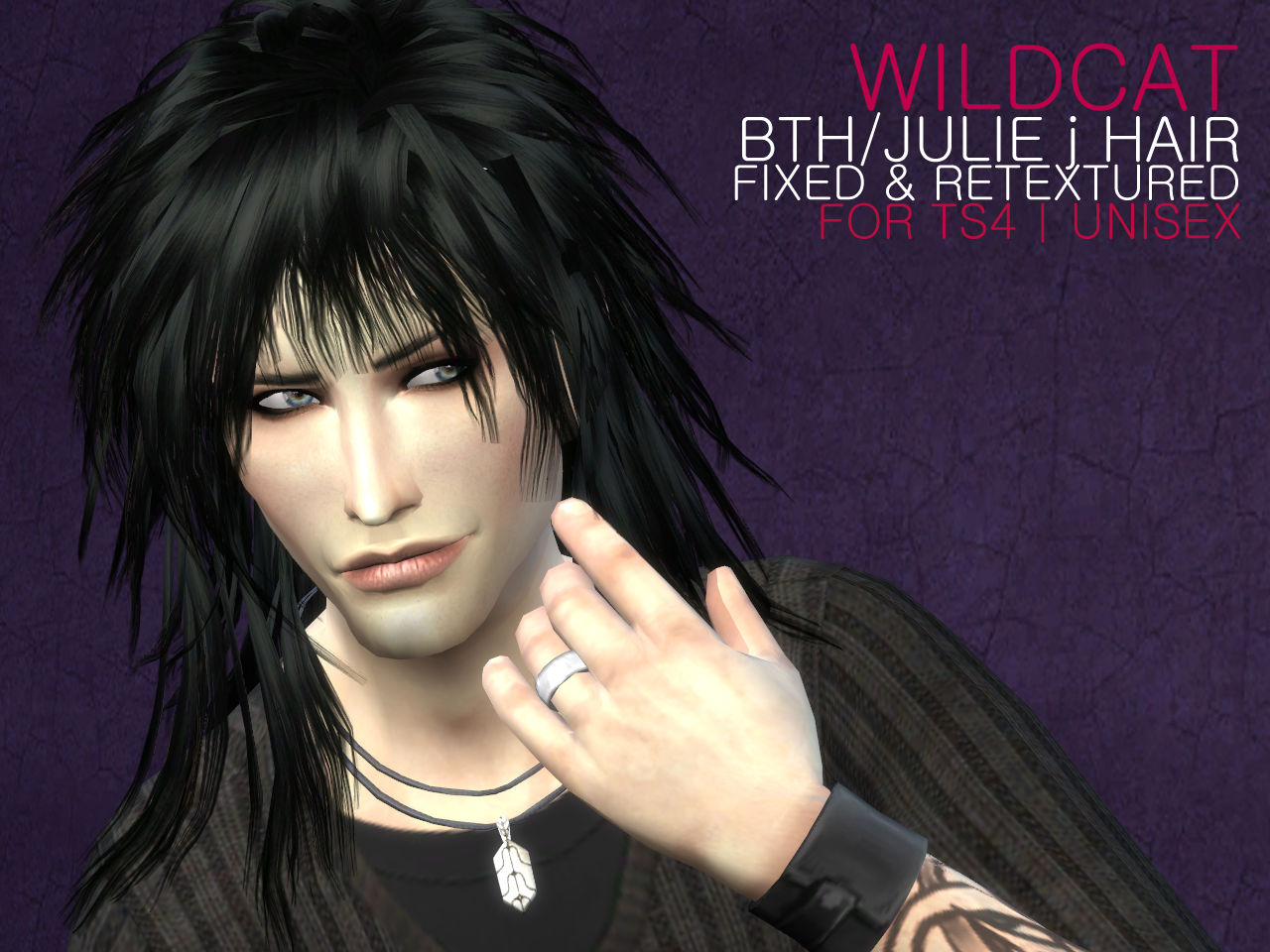 Sims 4 Hairs ~ The path of never more: Wildcat hair retextured