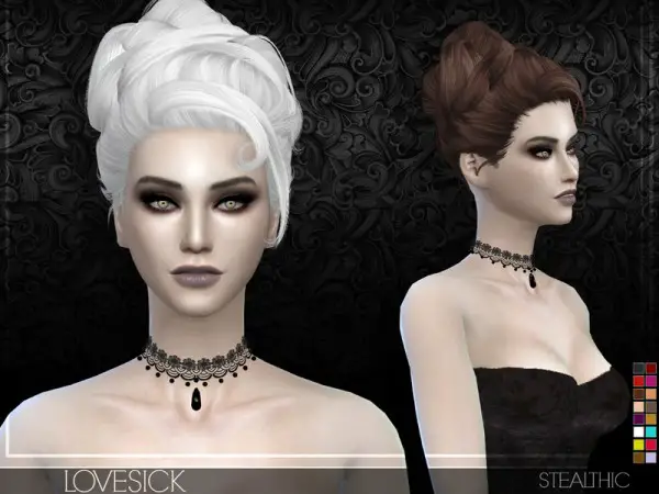 Sims 4 Hairs ~ Stealthic: Lovesick hair