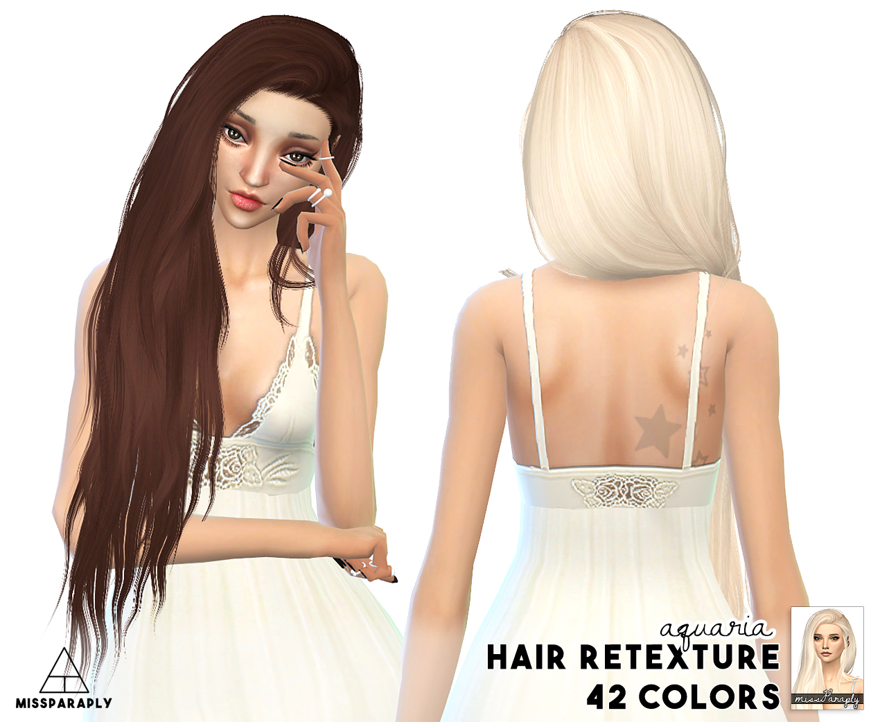 Sims Hairs Miss Paraply Stealthic Aquaria Hair Retextured