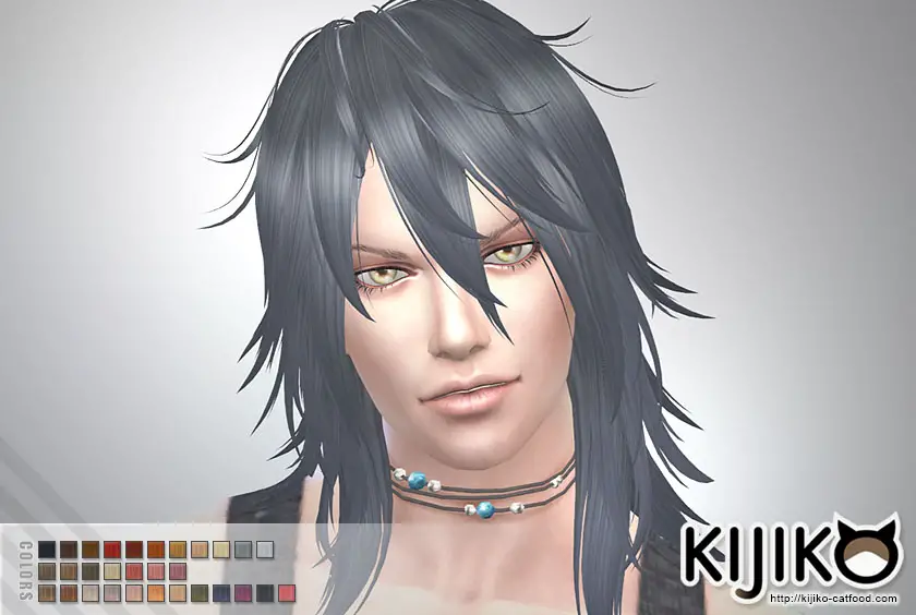 Sims 4 Hairs ~ Kijiko Sims: Shaggy Hair long version for him