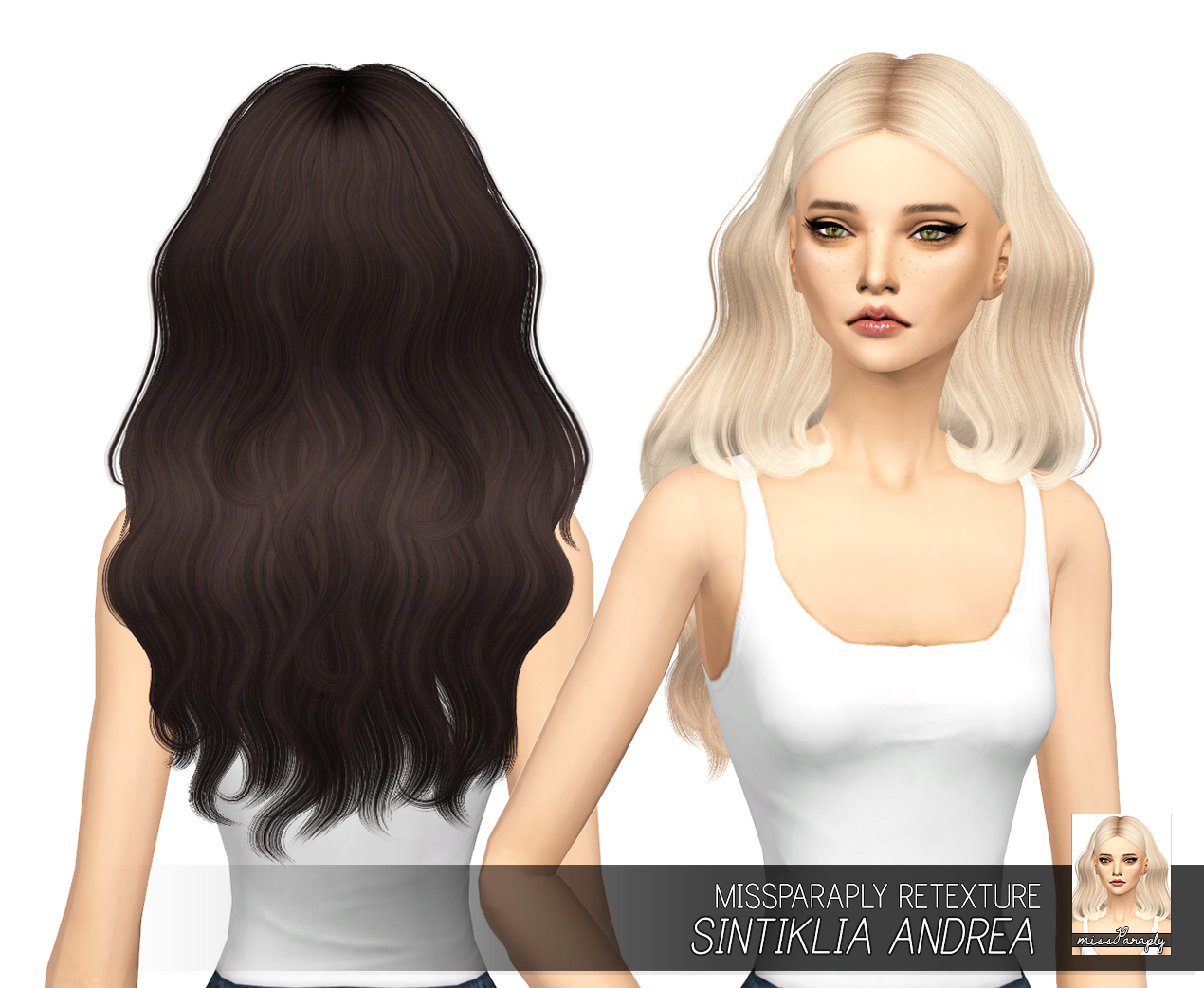 Sims 4 Hairs ~ Miss Paraply Sintiklia`s Andrea Hair Retextured