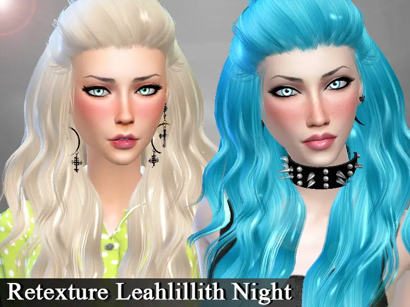 The Sims Resource LeahLillith S Night Hair Retextured By Genius666