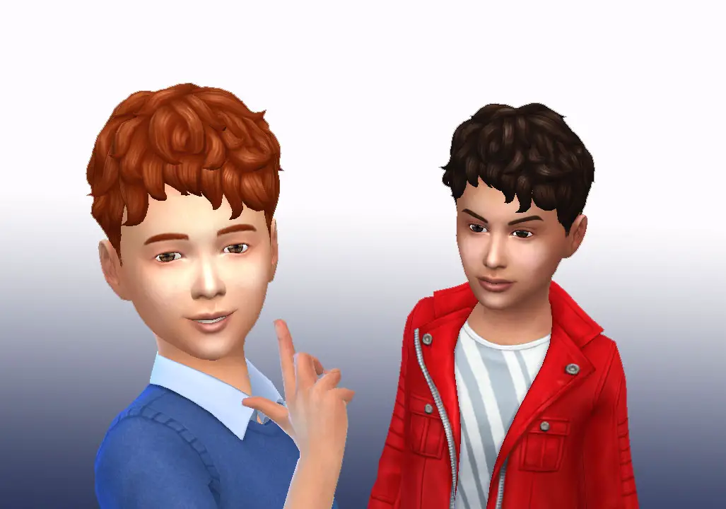 Sims 4 Hairs ~ Mystufforigin: Curls Front for Boys