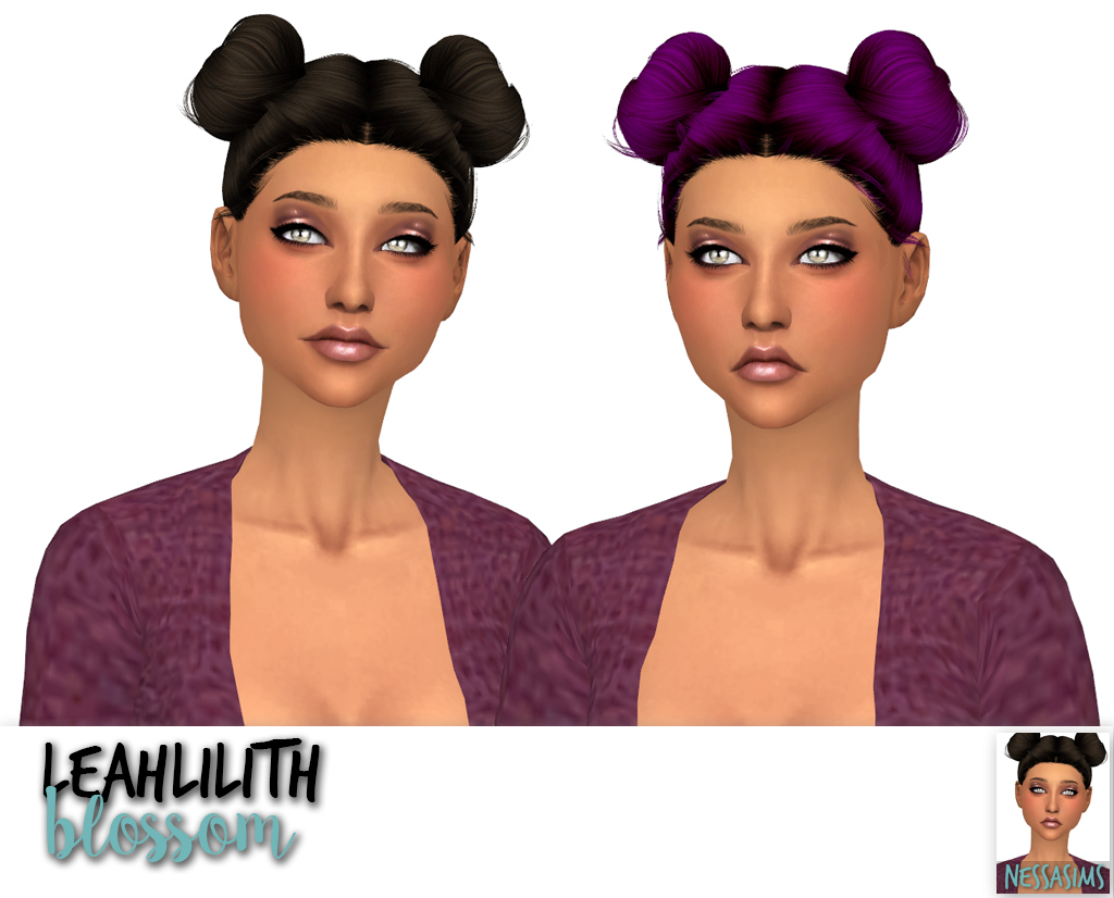Sims 4 Hairs Nessa Sims Leahlilith`s Blossom Night And Parallel