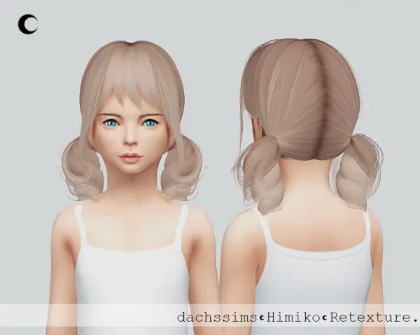 Sims 4 Hairs Kalewa A Himiko Hair Retextured For Girls