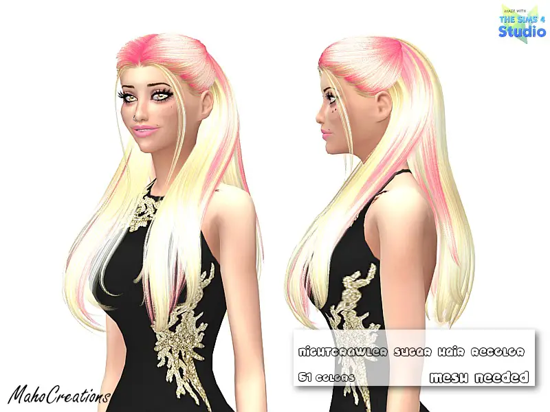 The Sims Resource Nightcrawler S Sugar Hair Recolored By Maho