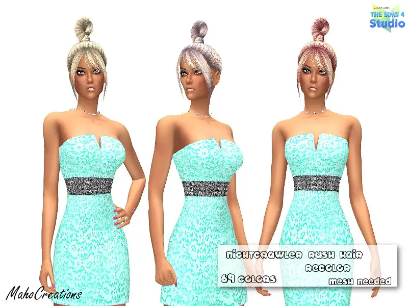 The Sims Resource Nightcrawler S Rush Hair Recolored By Mahocreations