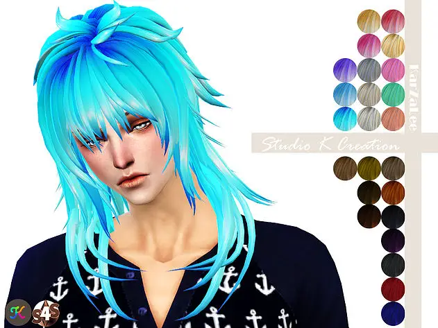 Sims 4 Hairs Studio K Creation Animate Hair 57 Aoba