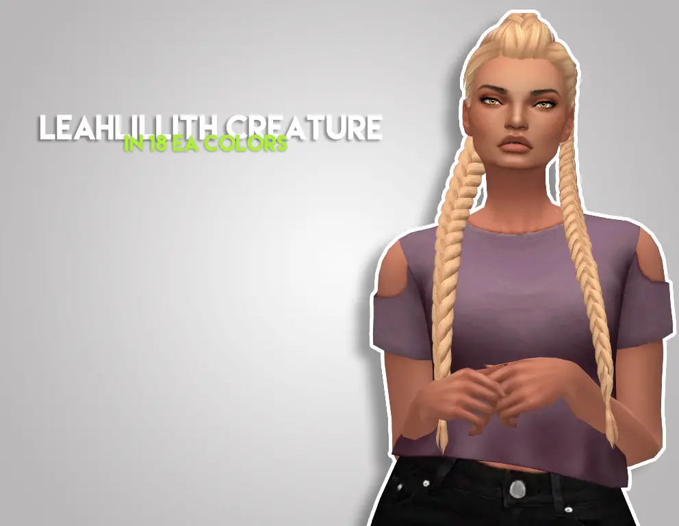 The Plumbob Architect LeahLillith S Creature Hair Recolored Sims 4 Hairs