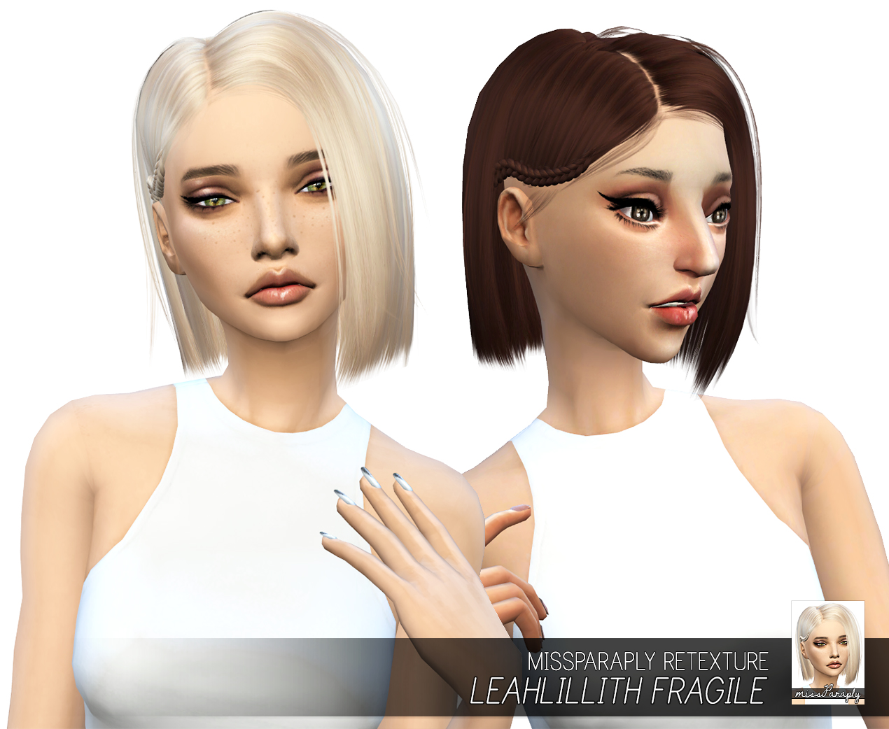 Simply King Leahlilliths Fragile Hair Retextured Sims