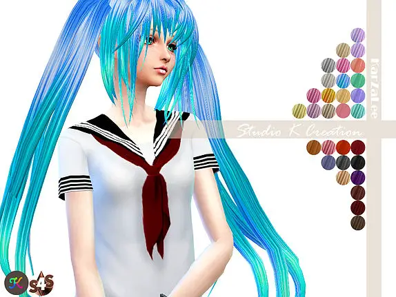 Sims 4 Hairs Studio K Creation Animate Hair 58 Sarina For Her