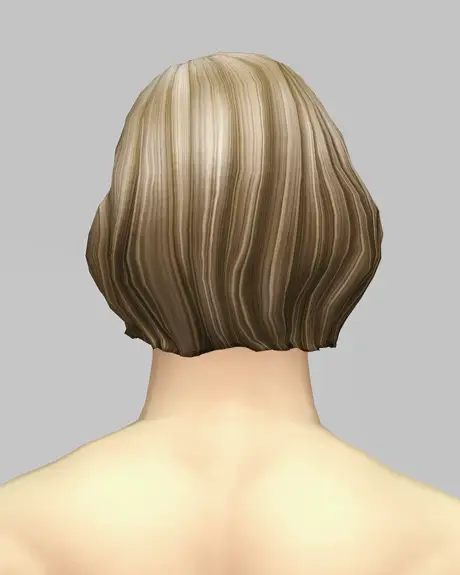 Sims 4 Hairs Rusty Nail Male Medium Wavy Hair Retextured Ombre