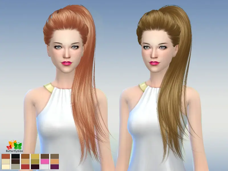 Sims 4 Hairs Butterflysims Hair 169 No Hat