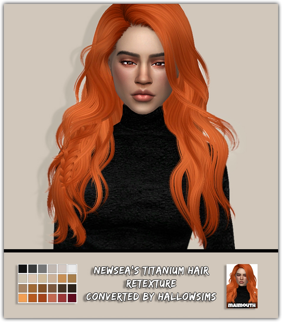 Ts4 Hallowsims Newsea Titanium Solids Sims 4 Sims Hair Sims Images