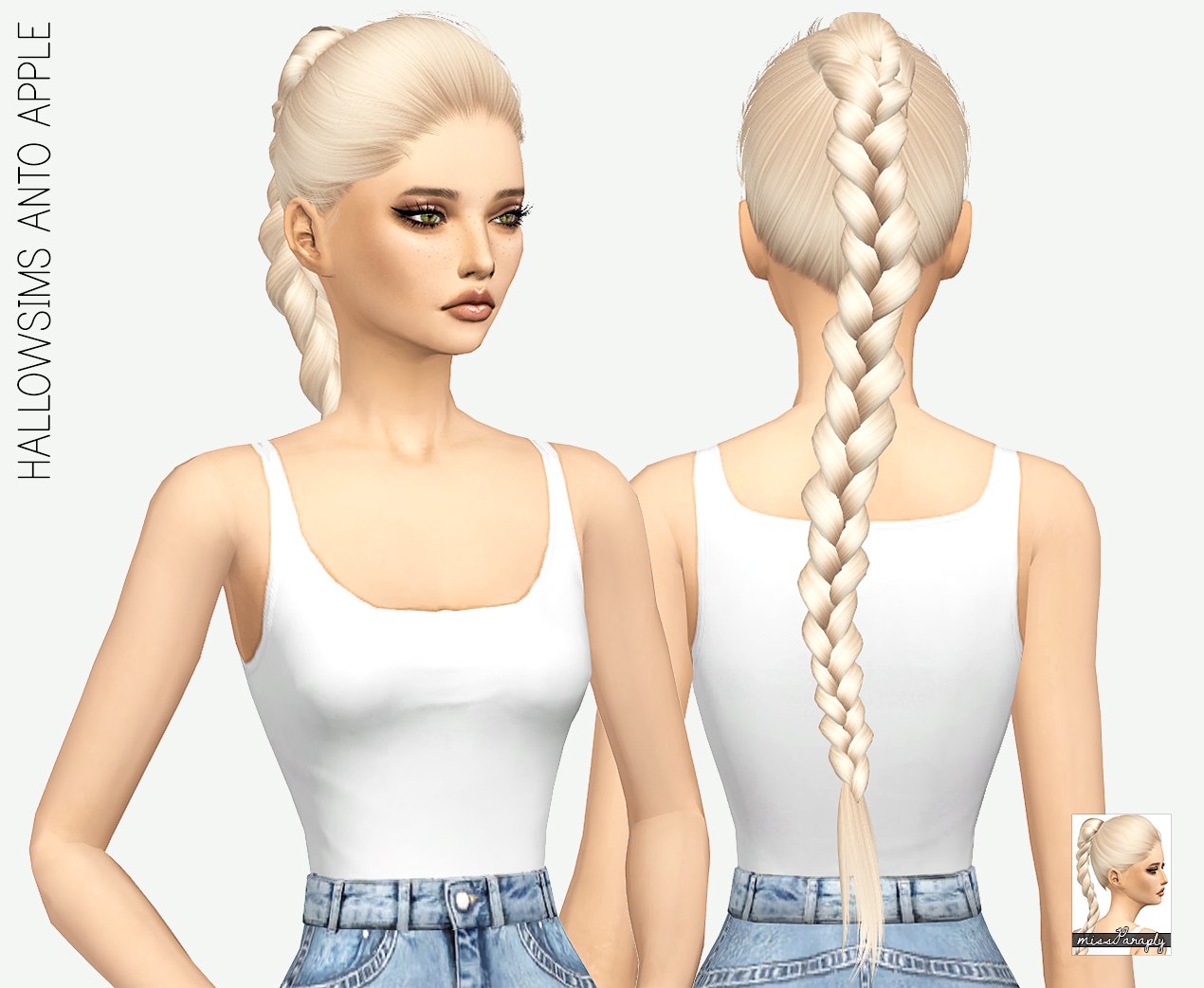 Sims Hairs Miss Paraply Anto S Apple Hair Retextured 67392 Hot Sex