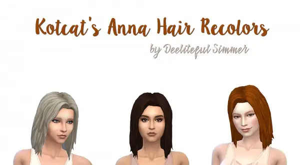 Sims 4 Hairs Simsworkshop Kotcats Anna Hair Recolored By Asimsfetish