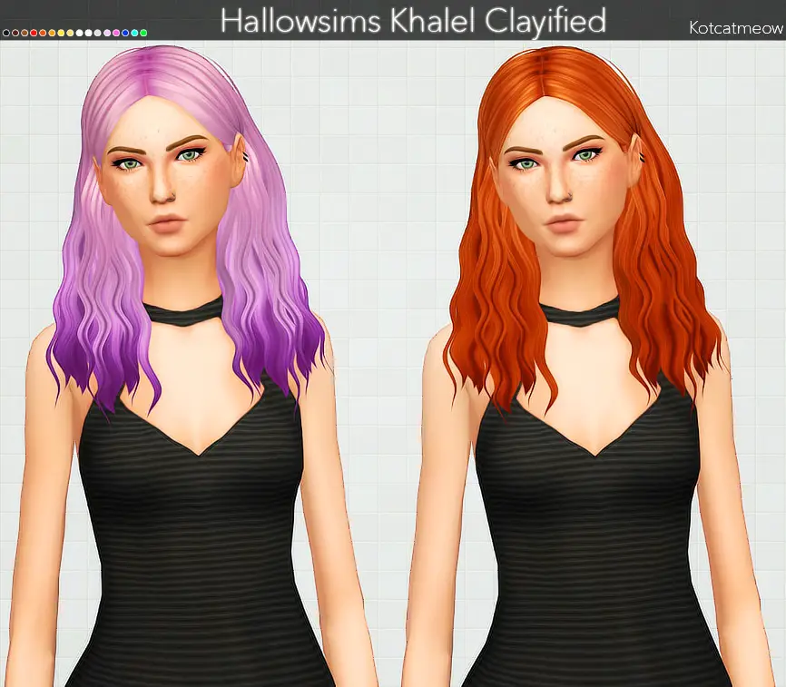 Sims 4 Hairs Kot Cat Khalel Hair Clayified
