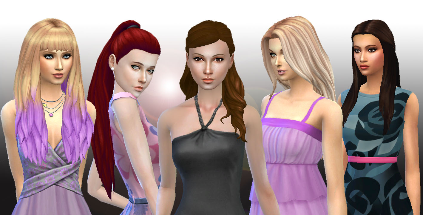 Mystufforigin Long Hair Pack 3 Sims 4 Hairs