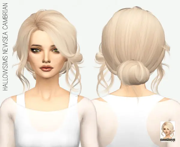 Sims 4 Hairs Miss Paraply Newsea`s Cambrain Hair Retextured