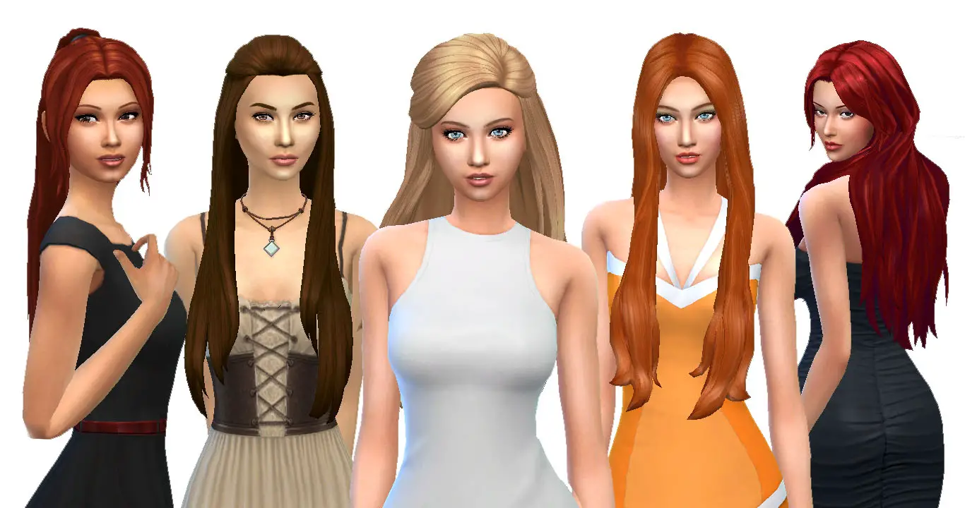 Sims 4 Long Blue Hair CC - wide 7