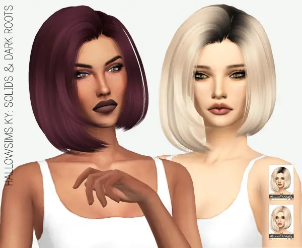 Sims 4 Hairs Miss Paraply Hallow`s Ky Hair Retextured
