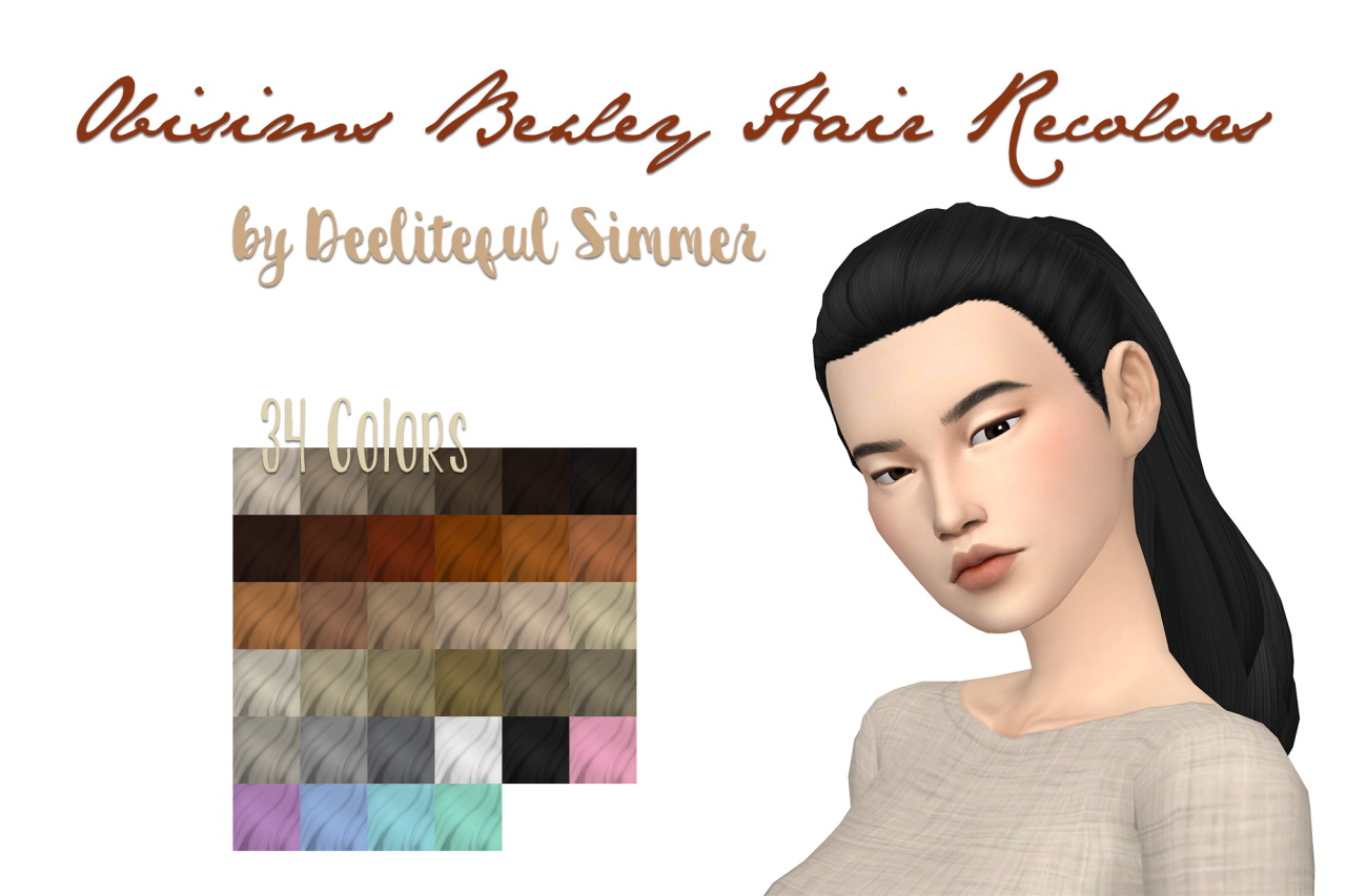 Sims 4 Hairs Deelitefulsimmer Bexley Hair Recolored