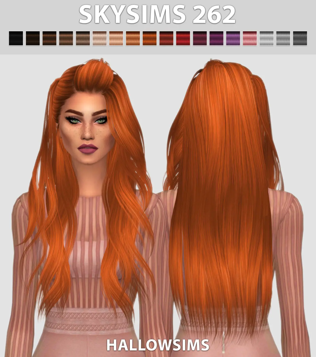 Sims 4 Hairs Hallow Sims Skysims 262 Hair Retextured