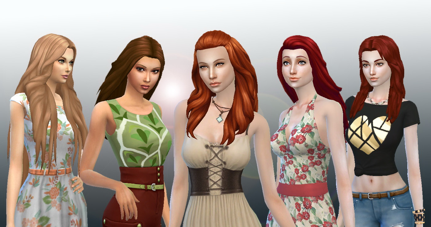 Mystufforigin Long Hair Pack 6 Sims 4 Hairs