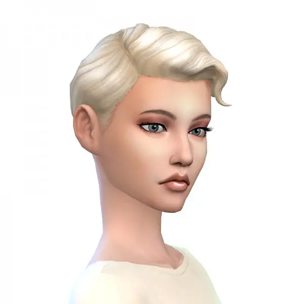 Sims 4 Hairs Deelitefulsimmer Rusty Nail`s Short Wavy Hair Retextured