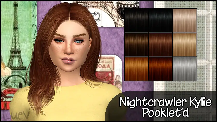 Mertiuza Nightcrawlers Kylie Hair Retextured Sims Hairs