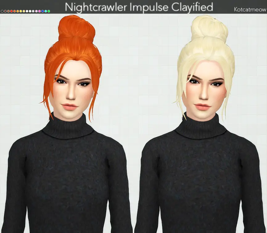 Kot Cat Nightcrawler S Impulse Hair Clayified Sims 4 Hairs