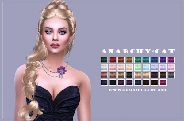Sims 4 Hairs Anarchy Cat Wings Ont1201f Hair Recolored