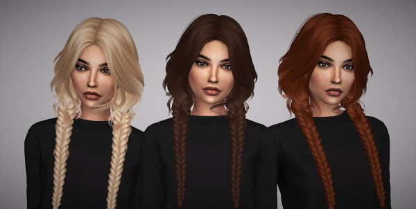Sims 4 Hairs Aveline Sims Hallow`s Sigma Hair Retexture