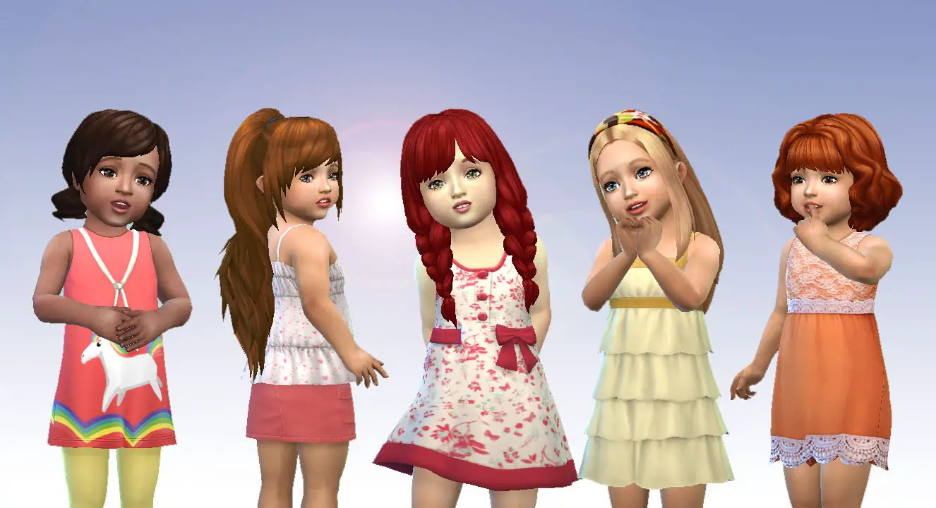 Sims 4 Toddler Blue Hair CC - wide 6