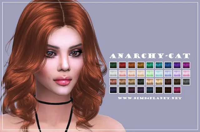 Sims 4 Hairs ~ Anarchy Cat Anto`ss Mollie Hair Retextured