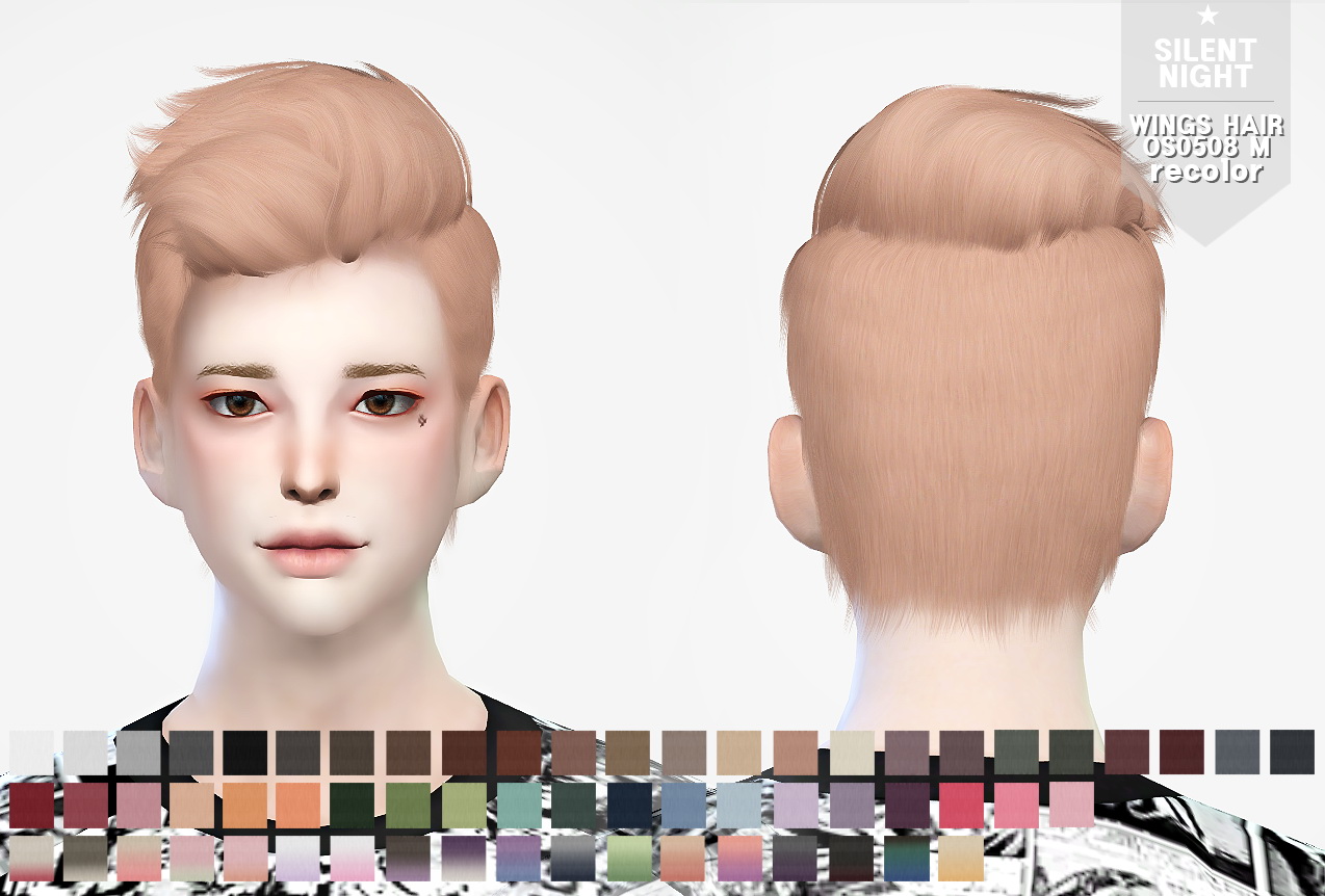 Sims 4 Hairs ~ Silent Night Wings Hair Os0508 M Recolor 0277